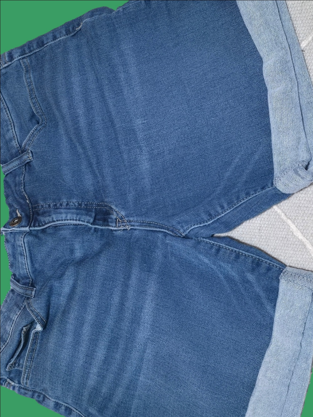 4/$25 Deal! Parasuco Women's Blue Cuffed Denim Shorts